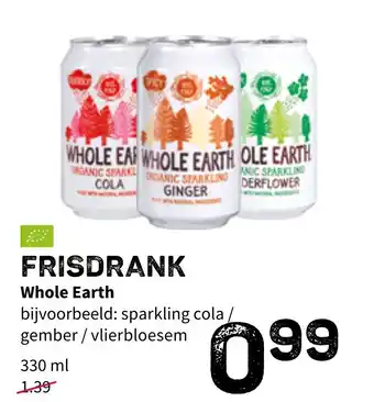 Ekoplaza Frisdrank whole earth aanbieding