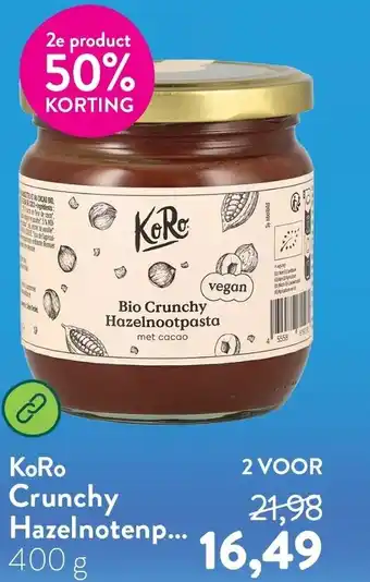 Holland & Barrett KoRo Crunchy Hazelnotenp aanbieding