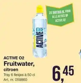 Bidfood Active O2 Fruitwater, Citroen aanbieding