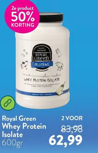 Holland & Barrett Royal Green Whey Protein Isolate aanbieding