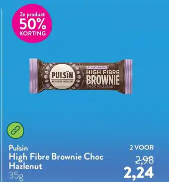 Holland & Barrett Pulsin High Fibre Brownie Choc Hazlenut aanbieding