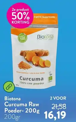 Holland & Barrett Biotona Curcuma Raw Poeder aanbieding