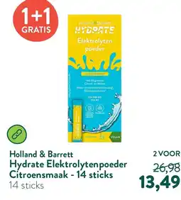 Holland & Barrett Holland & Barrett Hydrate Elektrolytenpoeder Citroensmaak aanbieding
