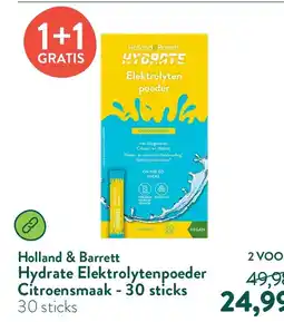 Holland & Barrett Holland & Barrett Hydrate Elektrolytenpoeder Citroensmaak aanbieding