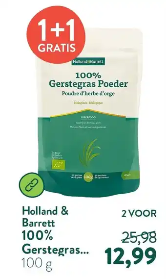 Holland & Barrett Holland & Barrett 100% Gerstegras aanbieding