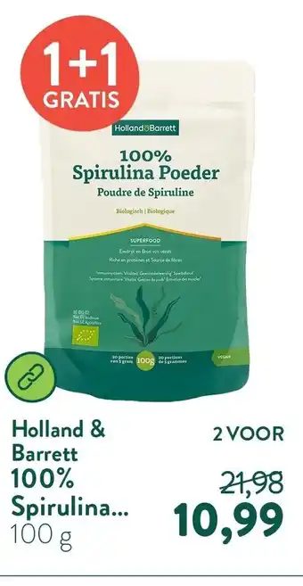 Holland & Barrett Holland & Barrett 100% Spirulina aanbieding