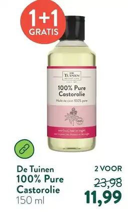Holland & Barrett De Tuinen 100% Pure Castorolie aanbieding