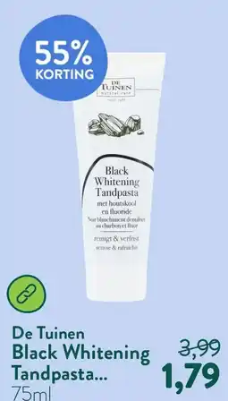 Holland & Barrett De Tuinen Black Whitening Tandpasta aanbieding