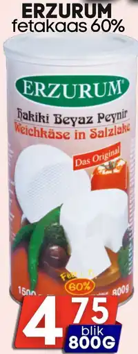 Özbaktat Supermarkt ERZURUM fetakaas 60% aanbieding