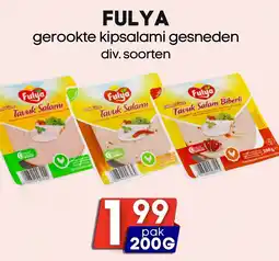 Özbaktat Supermarkt Fulya gerookte kipsalami gesneden aanbieding