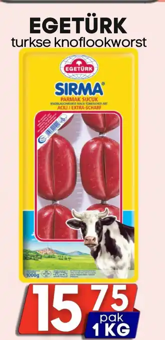 Özbaktat Supermarkt EGETÜRK turkse knoflookworst aanbieding