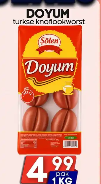 Özbaktat Supermarkt DOYUM turkse knoflookworst aanbieding