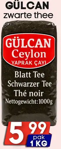 Özbaktat Supermarkt GÜLCAN zwarte thee aanbieding