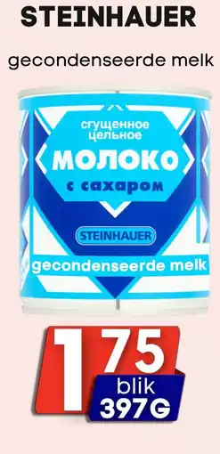 Özbaktat Supermarkt Steinhauer gecondenseerde melk aanbieding