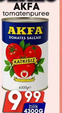 Özbaktat Supermarkt AKFA tomatenpuree aanbieding
