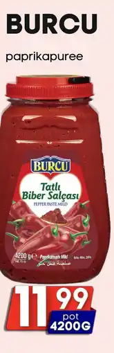Özbaktat Supermarkt BURCU paprikapuree aanbieding