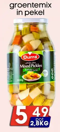 Özbaktat Supermarkt Groentemix in pekel aanbieding