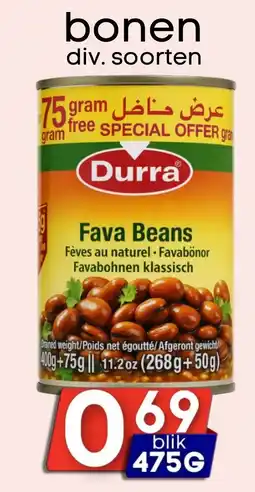 Özbaktat Supermarkt Bonen aanbieding