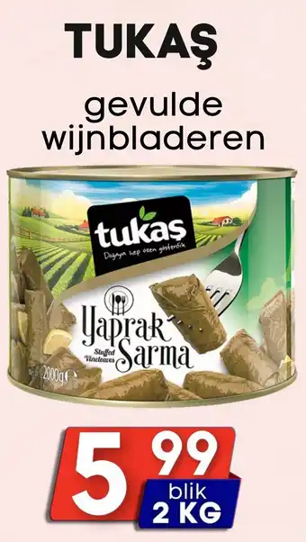 Özbaktat Supermarkt Tukaş gevulde wijnbladeren aanbieding