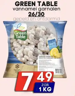 Özbaktat Supermarkt Green table vannamei garnalen aanbieding