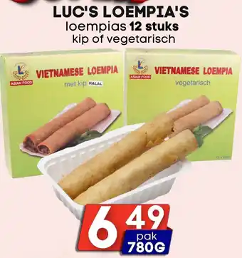 Özbaktat Supermarkt Luc's loempia's aanbieding