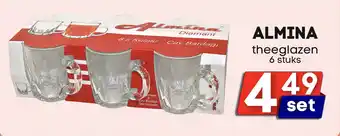 Özbaktat Supermarkt Almina theeglazen aanbieding