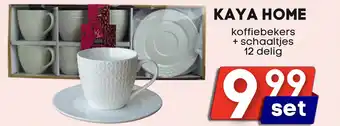Özbaktat Supermarkt Kaya home koffiebekers + schaaltjes aanbieding
