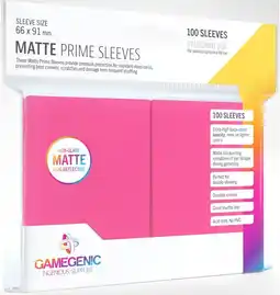 Amazon Gamegenic GGS11036ML Matte Prime Sleeves (100-Pack), Pink aanbieding
