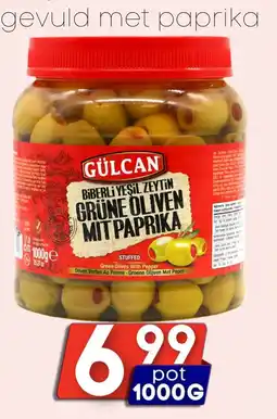 Özbaktat Supermarkt GÜLCAN gevuld met paprika aanbieding