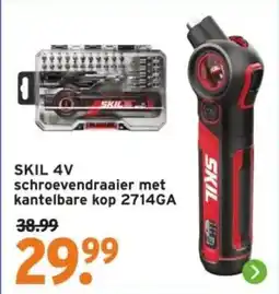 GAMMA SKIL 4V schroevendraaier met kantelbare kop 2714GA aanbieding