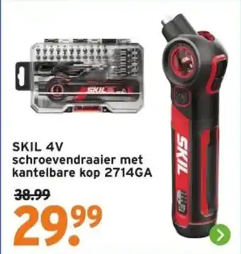 GAMMA SKIL 4V schroevendraaier met kantelbare kop 2714GA aanbieding