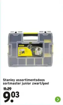 GAMMA Stanley assortimentsdoos sortmaster junior zwart/geel aanbieding