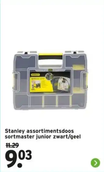 GAMMA Stanley assortimentsdoos sortmaster junior zwart/geel aanbieding