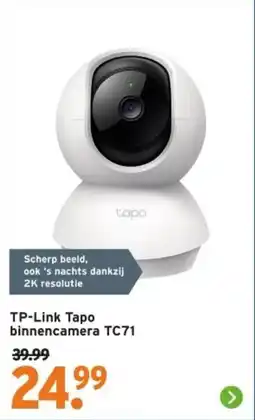 GAMMA TP-Link Tapo binnencamera TC71 aanbieding