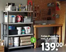 GAMMA Keter Fused Rek met 4 planken aanbieding