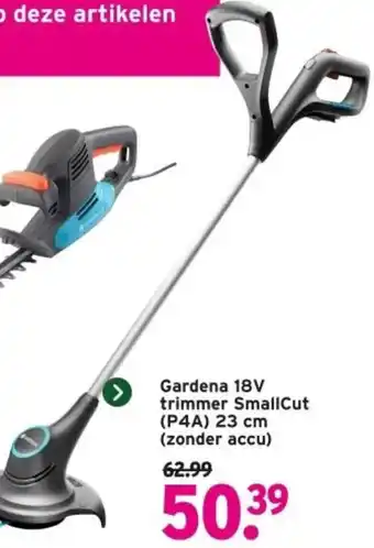 GAMMA Gardena 18V trimmer SmallCut aanbieding