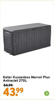 GAMMA Keter Kussenbox Marvel Plus Antraciet aanbieding