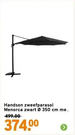 GAMMA Handson zweefparasol Menorca zwart aanbieding
