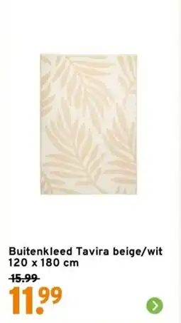 GAMMA Buitenkleed Tavira beige, wit aanbieding