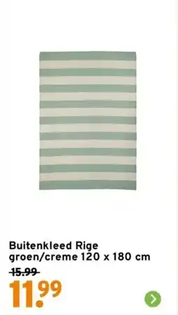 GAMMA Buitenkleed Rige groen, creme aanbieding