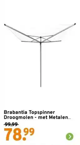 GAMMA Brabantia Topspinner Droogmolen aanbieding