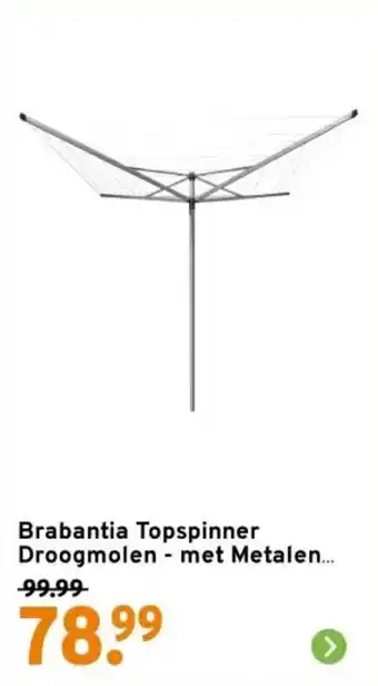 GAMMA Brabantia Topspinner Droogmolen aanbieding