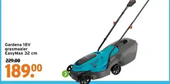 GAMMA Gardena 18V grasmaaier EasyMax aanbieding