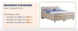 TotaalBED Boxspring Stavanger voorraad | 140x200 | Ecru aanbieding