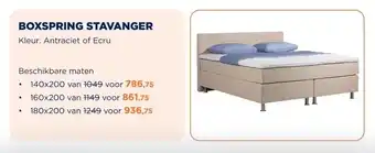 TotaalBED Boxspring Stavanger voorraad | 140x200 | Ecru aanbieding