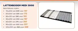 TotaalBED Lattenbodem Medi 3000 vlak | 70x200 aanbieding