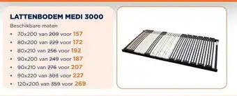 TotaalBED Lattenbodem Medi 3000 vlak | 70x200 aanbieding