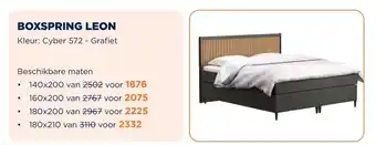 TotaalBED Boxspring Leon vlak aanbieding