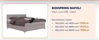 TotaalBED Boxspring Napoli Vita | 140x200 | voorraad aanbieding