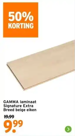 GAMMA GAMMA laminaat Signature Extra Breed beige eiken aanbieding